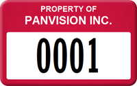 Asset Label, Property of Company Name with Numbering