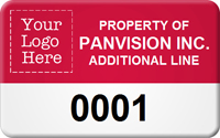 Asset Label, Property of Company Name with Numbering
