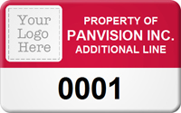 Asset Label, Property of Company Name with Numbering