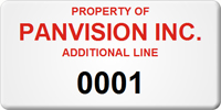 Asset Label, Property of Company Name with Numbering