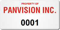 Asset Label, Property of Company Name with Numbering