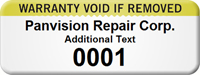 Customizable Warranty Void Asset Tag with Numbering