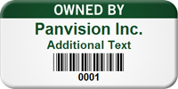 Owned By Custom Barcode Asset Tag