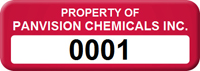 Asset Label Property of Company Name with Numbering
