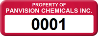 Asset Label Property of Company Name with Numbering
