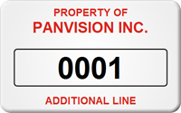 Asset Label, Property of Company Name with Numbering