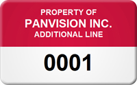 Asset Label, Property of Company Name with Numbering