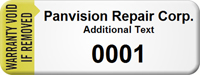 Customized Warranty Void Asset Tag with Numbering