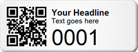 QR Code Asset Tag Write Headline and Text