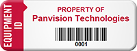 Numbered Asset Tag Add Own Property Name Barcode