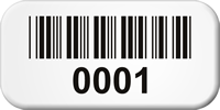 Pre Numbered Sequential Barcode Labels, 0.5in. x 1in.
