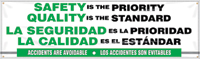 Safety Priority, Quality Standard Bilingual Banner