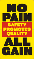 No Pain / All Gain Safety Banner