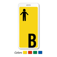 Boy Restroom Hall Pass ID with Symbol