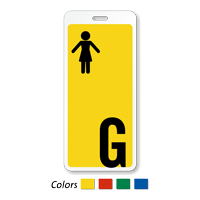 Girl Restroom Hall Pass ID with Symbol