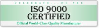ISO 9000 Certified Quality Bumper Stickers