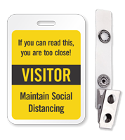 ID Reusable Name Badge - Visitor 