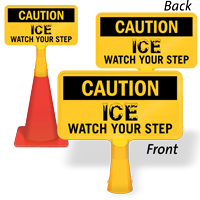 Ice Watch Your Step ConeBoss Sign