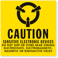 Caution Electrostatic Sensitive Devices (with symbol)