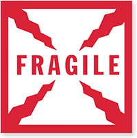 Fragile (with cracks) Shipping Labels