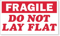 Fragile Do Not Lay Flat Label