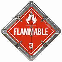 6 Legend Flip-n-Lock™ Industrial Chemical Hauler Placard Set