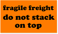 Fragile Freight Do Not Stack Label