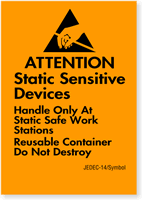 Attention Static Sensitive Devices Label