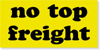 No Top Freight Label