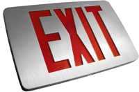 Thin Die-Cast Aluminum Exit Sign