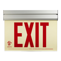 Red Arcylic Photoluminescent Exit Sign