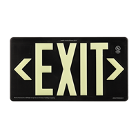Black Recyclable  Non-Toxic  and Non-Radioactive photoluminescent Exit Sign
