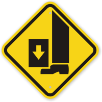 International Crushing Of Toes/Foot Hazard Symbol GHS Sign