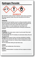 Hydrogen Peroxide Chemical GHS Label 7.75in. x 4.75in.