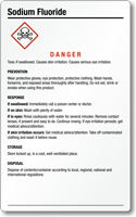 Sodium Fluoride Chemical GHS Label 7.75in. x 4.75in.