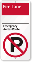 Fire Lane Emergency Access Route Sign