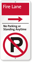 No Parking Or Standing Anytime, Fire Lane Sign