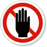 Do Not Obstruct ISO Sign