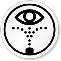 Emergency Eye Wash Station Symbol ISO Circle Sign
