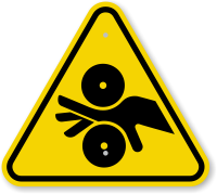 ISO Entanglement Pinch Point Symbol Warning Sign
