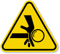 ISO Hand Cut Hazard Symbol Warning Sign