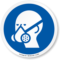 Wear Vapor Respirator ISO Circle Sign