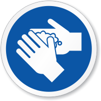 Wash Hand ISO Circle Sign