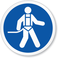 Wear Body Harness Symbol ISO Circle Sign