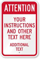 Custom Attention Sign