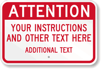 Custom Attention Sign