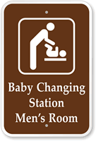 Baby Changing Station Men's Room   Campground Sign
