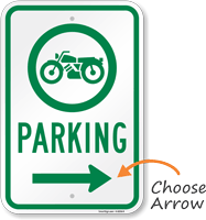 Bike Parking Sign with Arrow