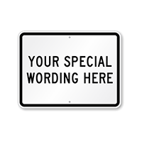 Custom Black Horizontal Template Parking Sign