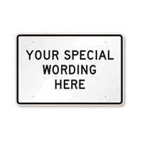 Customizable Horizontal Black Template Parking Sign